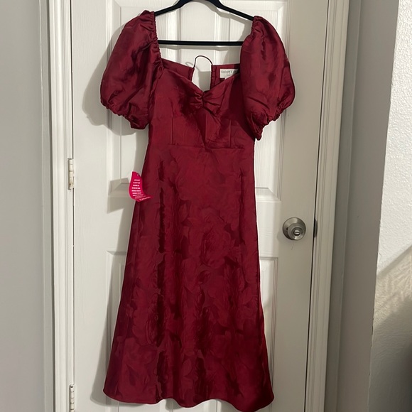 NWT Sachin & Babi Gabby Floral Jacquard Sweetheart Midi Dress - Picture 3 of 9